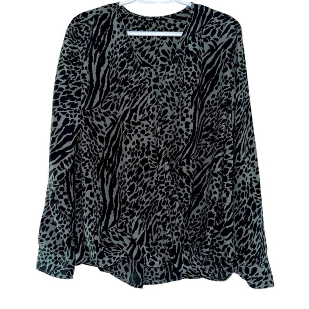 Rails Hillary Emerald Mixed Animal Print Xl Grayi… - image 1